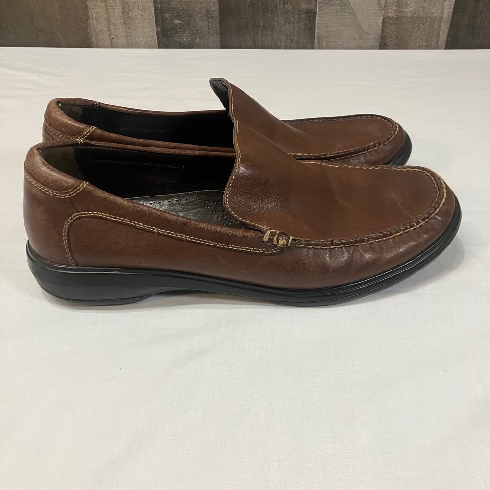 Cole Haan Mens Tan Brown Leather Slip On Tucker Venetian‎ Loafers 11.5 Preppy